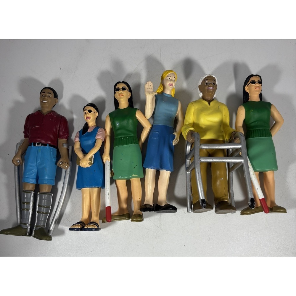Lot Of Action Figures With Disabilities Deaf Blind‎ Walker Crutches AFOs